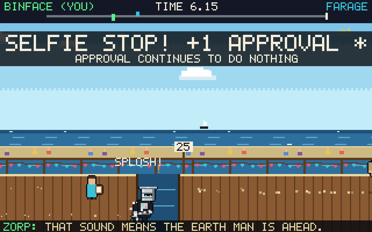 Pier Sprint gameplay on Clacton pier.