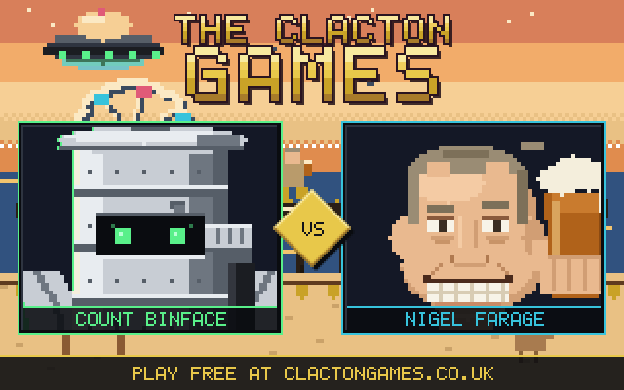 Both game characters facing each other before an event.